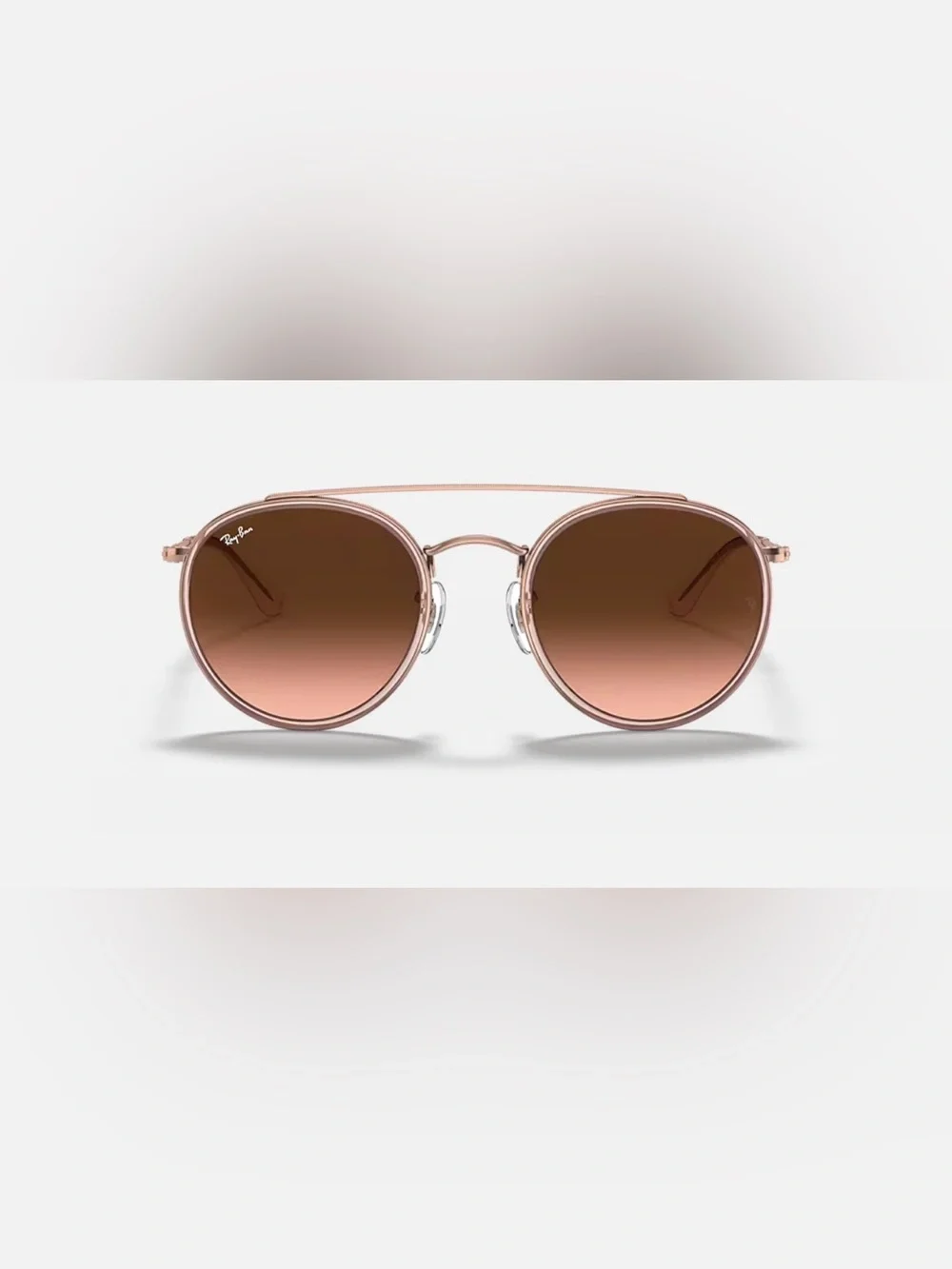Ray Ban around Double Bridge Sunglasses in “Copper & Brown”